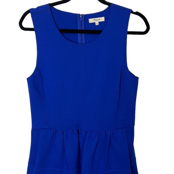 Madewell Silhouette Scuba Dress Royal Blue Women’s Size Large - Picture 4 of 8